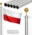 Maszt Flagowy 1.2 Aluminiowy 6.2 m + Duża Flaga Polski 150x90 cm