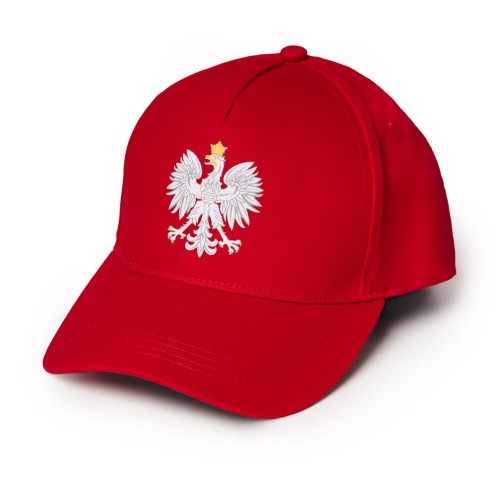 CZAPKA KIBICA z daszkiem Czerwona