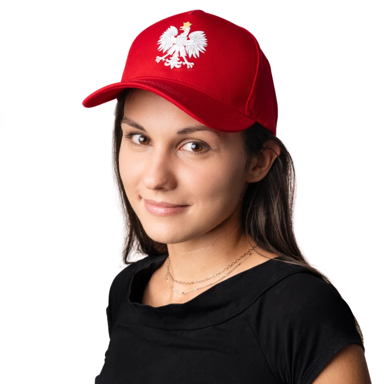 CZAPKA KIBICA z daszkiem Czerwona