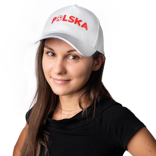 CZAPKA KIBICA z daszkiem Biała