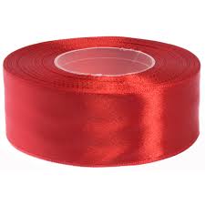 Wstążka Czerwona Tasiemka Satynowa 50mm/22mb