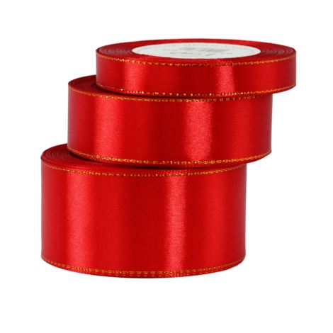Wstążka Czerwona Tasiemka Satynowa 50mm/22mb