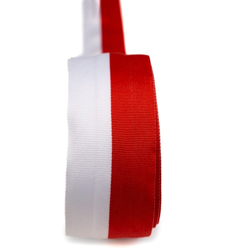 Wstążka Tasiemka Taśma Wstęga Szarfa  Biało Czerwona  50mm/22mb